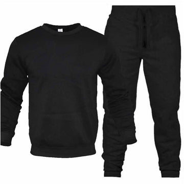 Riolio Men's Two-Piece Set O-Neck 2 Pieces Sets Tracksuit Hooded Sweatshirt +Drawstring Pants Male Sport Hoodies Running Sportswear